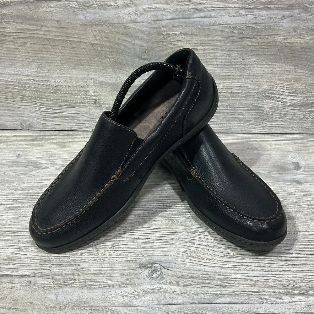 Born Simon III Penny Loafer Driving Casual Shoes Black Leather Men's Size 10 M